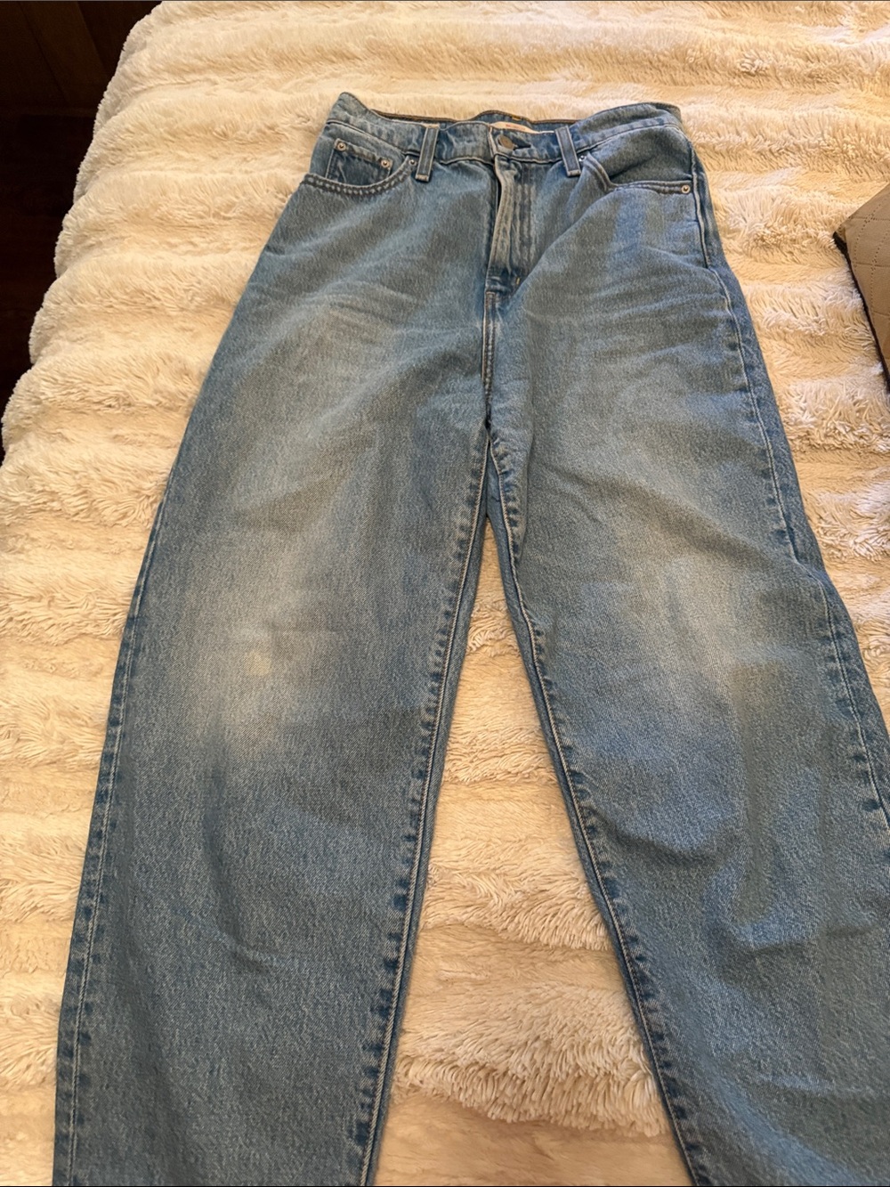 Classic Women’s Blue Denim Jeans - Balloon Leg